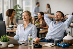 15 Desk Based Wellbeing Ideas for UK Teams