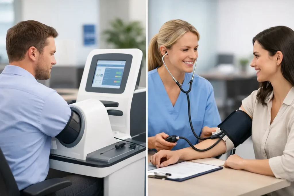 Health Kiosk vs Nurse Screening at Work